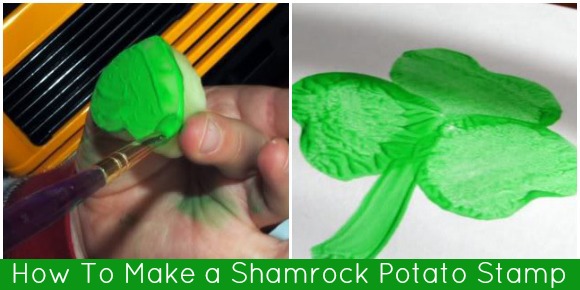 how to make a shamrock potato stamp