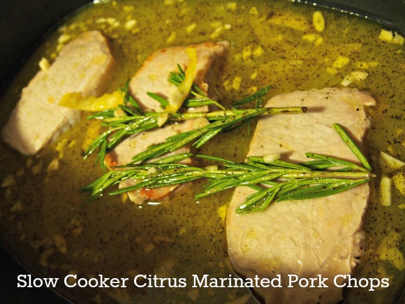 Slow Cooker Citrus Marinated Pork Chops {recipe}