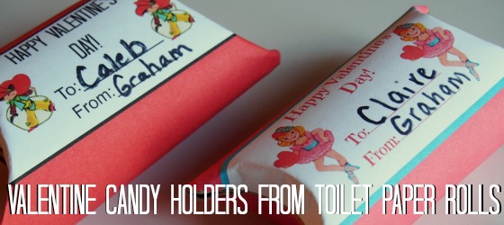 valentine candy holder from toilet paper tube