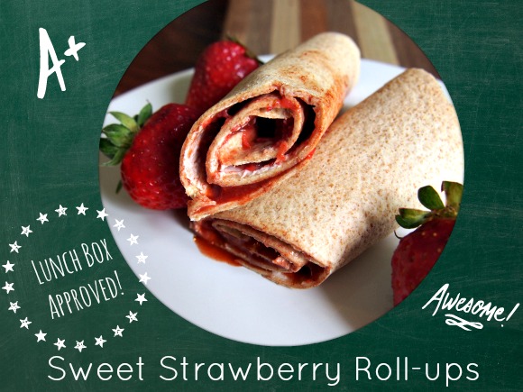 Sweet Strawberry Roll-ups for School Lunches