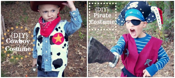 DIY Simple Cowboy and Pirate Costumes