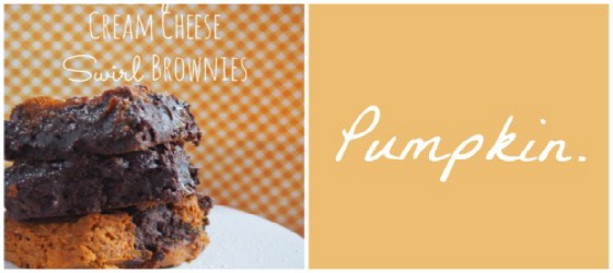 Pumpkin Cream Cheese Swirl Brownies Recipe #KraftRecipes