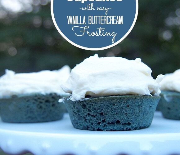 Blue Velvet Cupcakes with Vanilla Buttercream Frosting Recipe