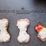 Creepy Bone Sandwich with Blood Dip for Halloween