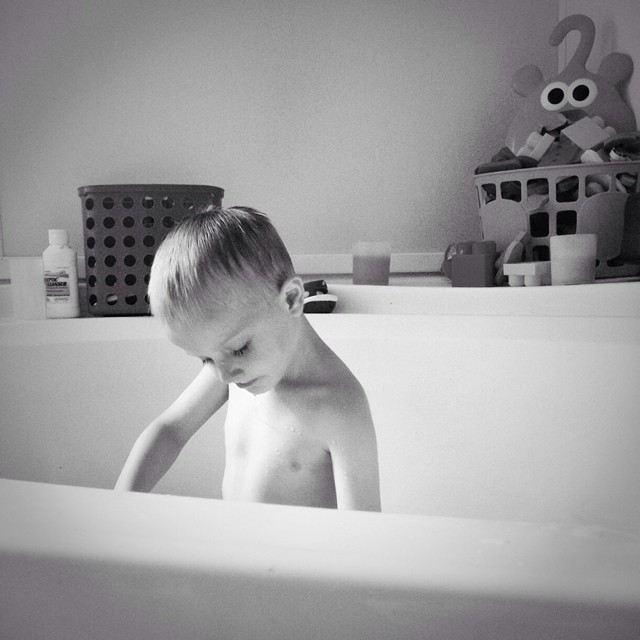 He_loves_daddy_s_cologne__just__not_in_his_eye._Lessons_learned_and_an_unexpected_morning_bath.
