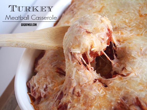 Simple Turkey Meatball Casserole #newtradish from gogrowgo.com