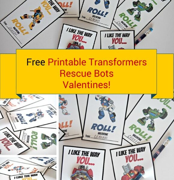 Free Printable Transformer Rescue Bots Valentines from gogrowgo.com