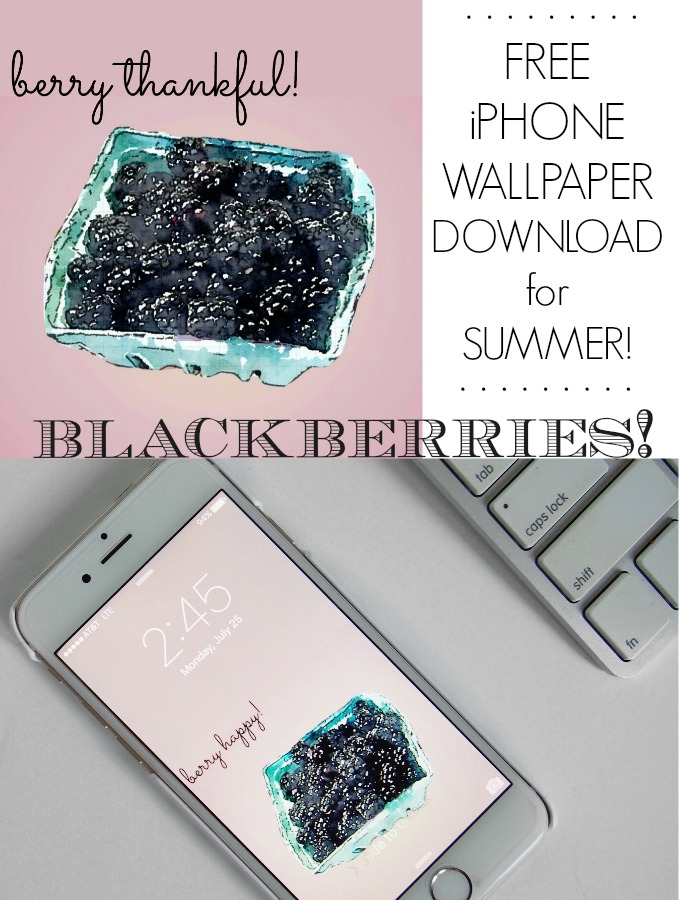 Free iPhone Wallpaper with Blackberries