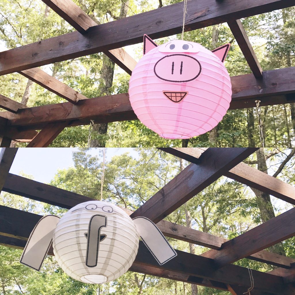 DIY Elephant and Pig lanterns
