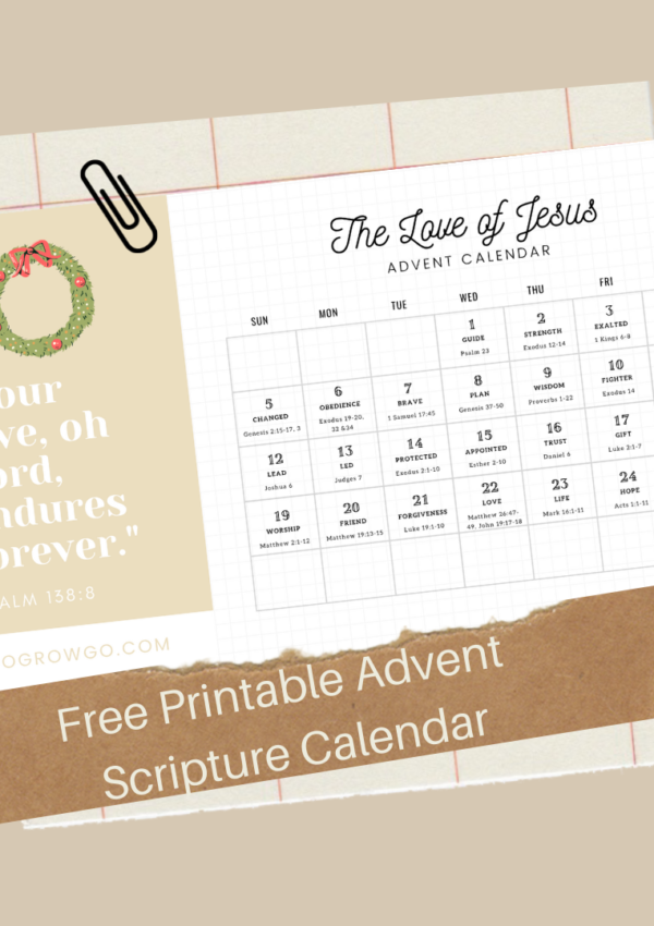 Free Printable Advent Scripture Calendar