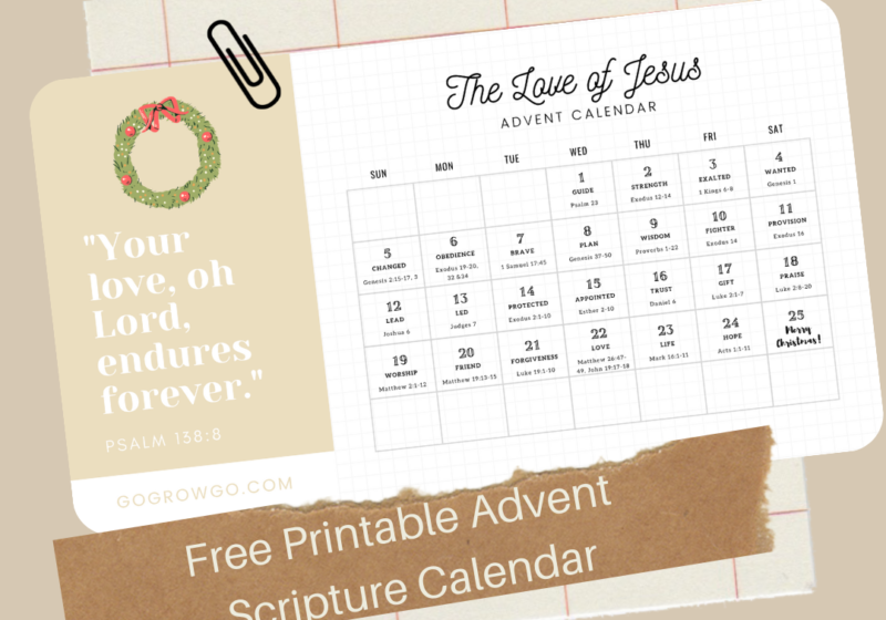 free printable advent scripture calendar